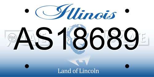 AS18689 Illinois License Plate