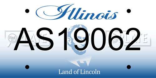 AS19062 Illinois License Plate