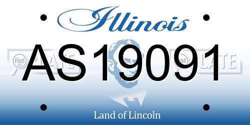 AS19091 Illinois License Plate