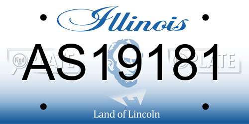 AS19181 Illinois License Plate
