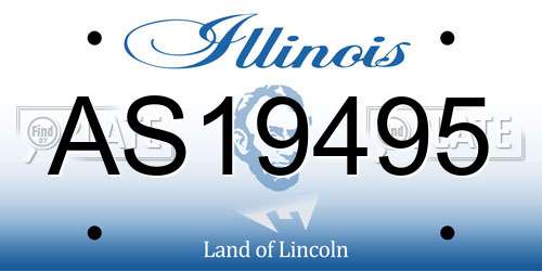 AS19495 Illinois License Plate