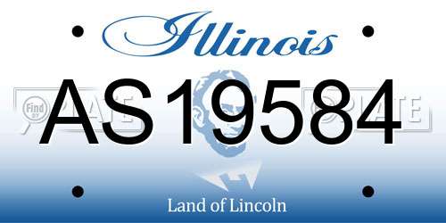AS19584 Illinois License Plate