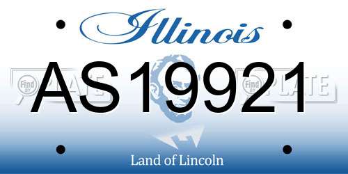 AS19921 Illinois License Plate