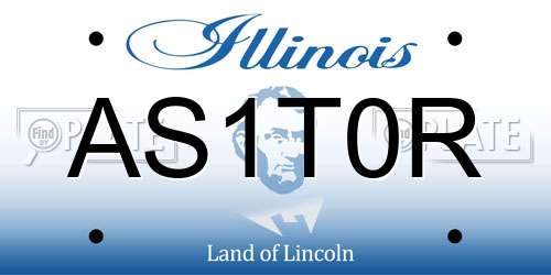 AS1T0R Illinois License Plate
