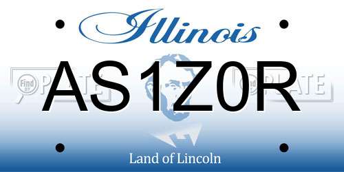 AS1Z0R Illinois License Plate