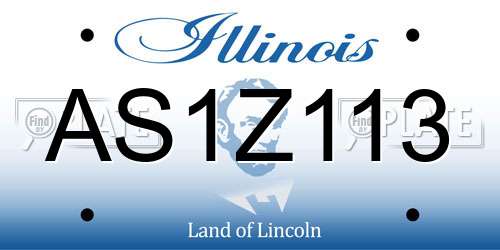 AS1Z113 Illinois License Plate