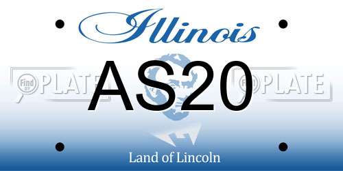 AS20 Illinois License Plate
