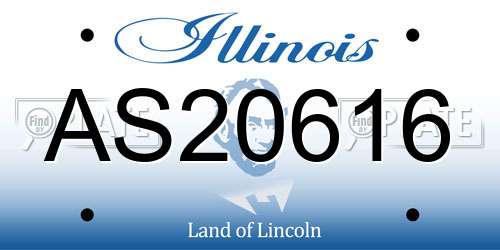 AS20616 Illinois License Plate