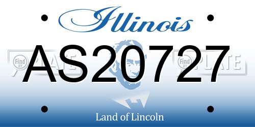 AS20727 Illinois License Plate