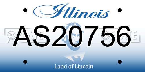 AS20756 Illinois License Plate