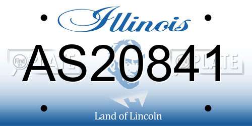 AS20841 Illinois License Plate