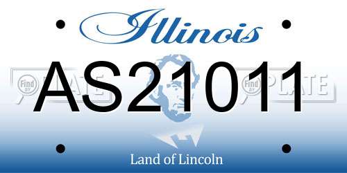 AS21011 Illinois License Plate