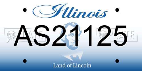 AS21125 Illinois License Plate