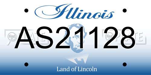 AS21128 Illinois License Plate