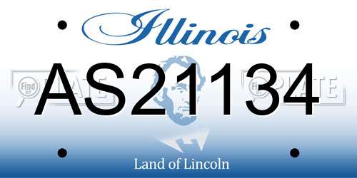 AS21134 Illinois License Plate
