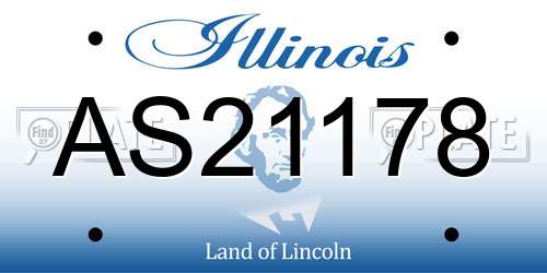 AS21178 Illinois License Plate