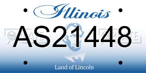 AS21448 Illinois License Plate