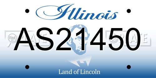 AS21450 Illinois License Plate
