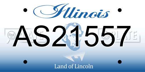 AS21557 Illinois License Plate