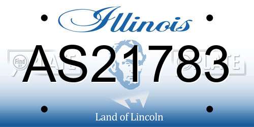 AS21783 Illinois License Plate