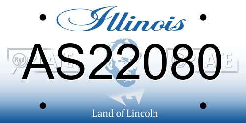 AS22080 Illinois License Plate