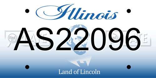 AS22096 Illinois License Plate