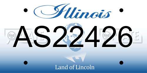 AS22426 Illinois License Plate