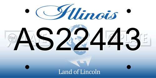 AS22443 Illinois License Plate