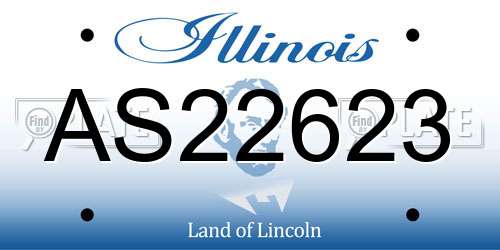 AS22623 Illinois License Plate