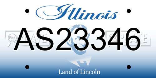 AS23346 Illinois License Plate