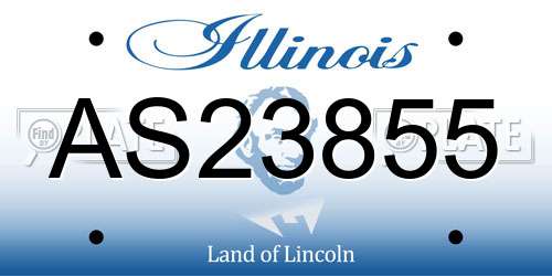 AS23855 Illinois License Plate
