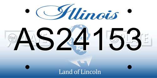 AS24153 Illinois License Plate