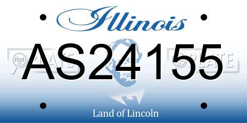 AS24155 Illinois License Plate