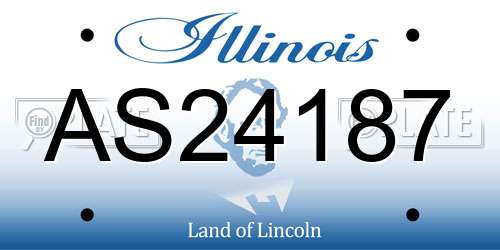 AS24187 Illinois License Plate