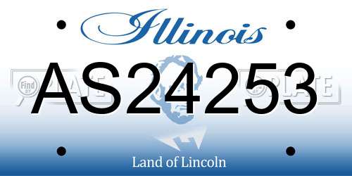 AS24253 Illinois License Plate