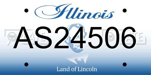 AS24506 Illinois License Plate