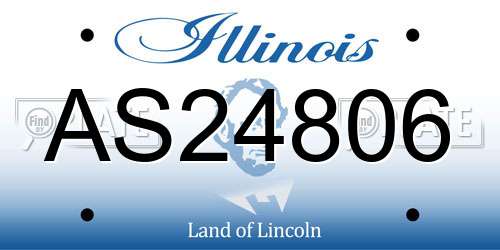 AS24806 Illinois License Plate