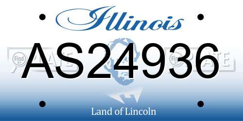 AS24936 Illinois License Plate