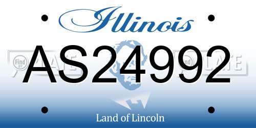 AS24992 Illinois License Plate