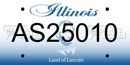 AS25010 Illinois License Plate