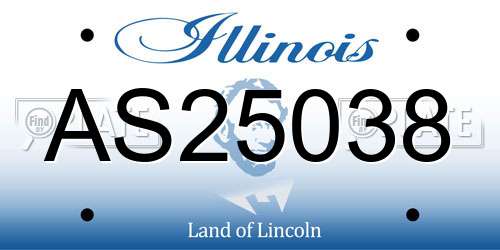 AS25038 Illinois License Plate