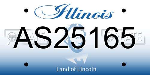 AS25165 Illinois License Plate