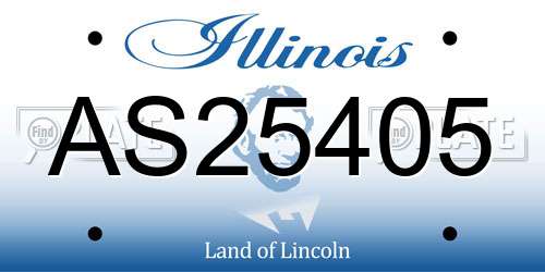 AS25405 Illinois License Plate
