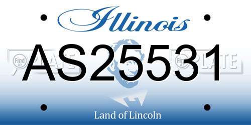 AS25531 Illinois License Plate