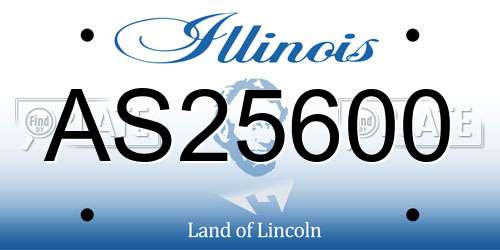 AS25600 Illinois License Plate