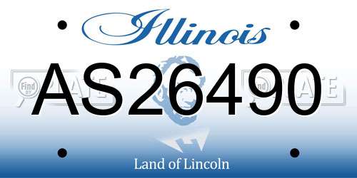 AS26490 Illinois License Plate