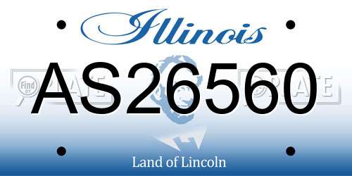 AS26560 Illinois License Plate