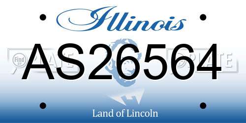 AS26564 Illinois License Plate