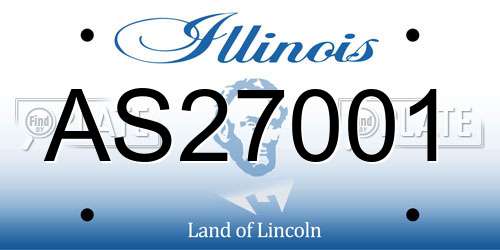 AS27001 Illinois License Plate