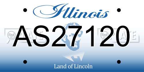 AS27120 Illinois License Plate